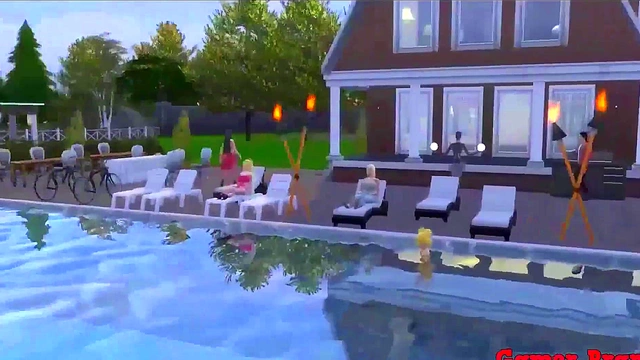 Madara Dominates Sunade in Pool for Wild Naruto Hentai Anal Session