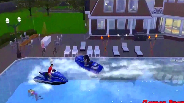 Madara Dominates Sunade in Pool for Wild Naruto Hentai Anal Session