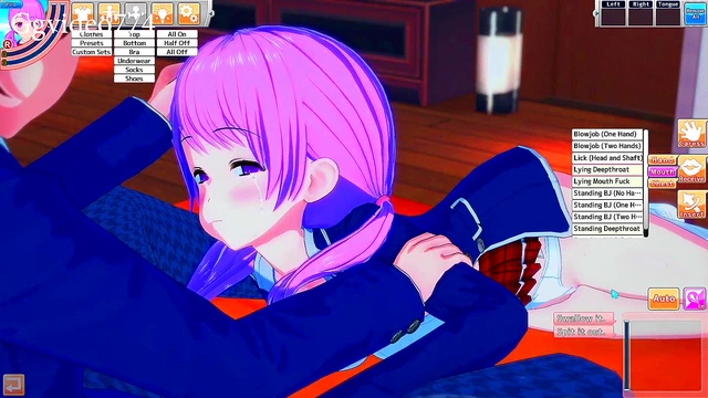 Teen Uniformed Cuties Get Wild in Koikatsu Hotel Room Sexual Adventure