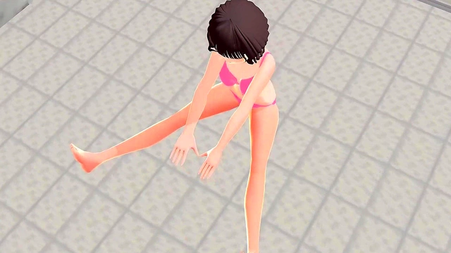 Toyota's Anime Chick Shakes Juicy Assets in Pink Bikini Slideshow