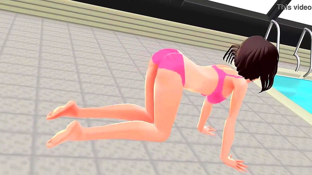 Toyota's Anime Chick Shakes Juicy Assets in Pink Bikini Slideshow