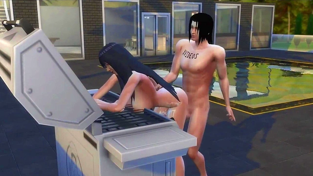 Hinata Cheats With Itachi for Poolside Anal Sex in Boruto Anime Scene