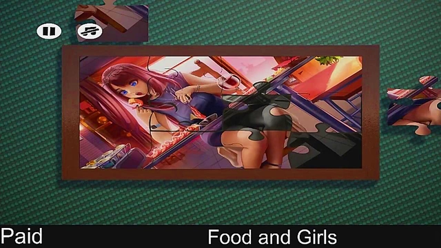 Horny Anime Girls Solve Puzzles for Steamy Food Rewards in Hot Hentai Scene