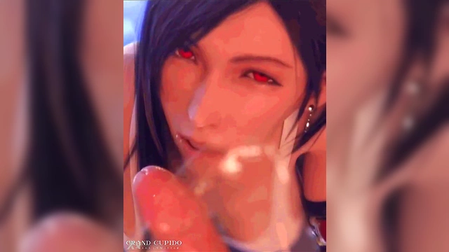 Tifa Lockhart Gives Saliva-Drenched Deepthroat blowjob in 3D Anime Glory