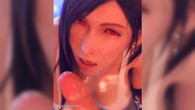 Tifa Lockhart Gives Saliva-Drenched Deepthroat blowjob in 3D Anime Glory