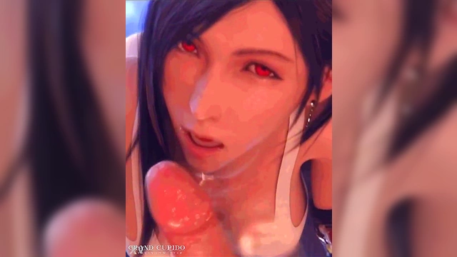 Tifa Lockhart Gives Saliva-Drenched Deepthroat blowjob in 3D Anime Glory