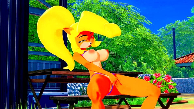 Coco Bandicoot Moans Loudly While Fingering Her Pussy Outdoors Solo