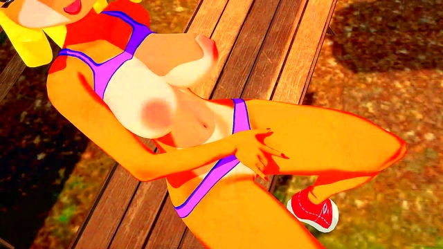 Coco Bandicoot Moans Loudly While Fingering Her Pussy Outdoors Solo