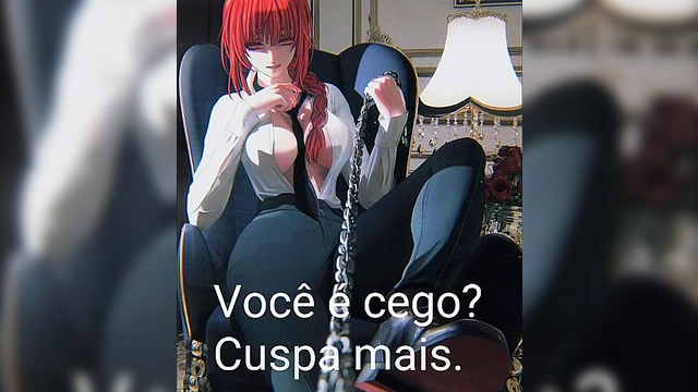 Horny Makima Fucks Your Brain With Femdom JOI & Humiliating Anal Fun Pt-BR