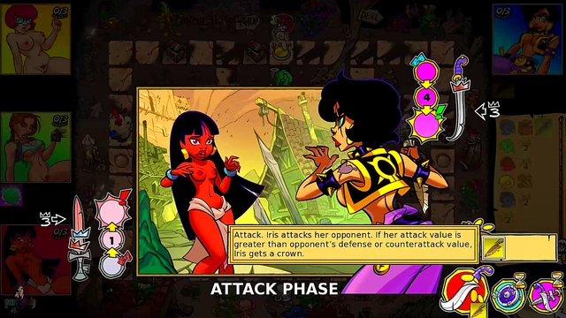 Blonde & Redhead Heroines Seduce Goblins for Kinky Cartoon Action