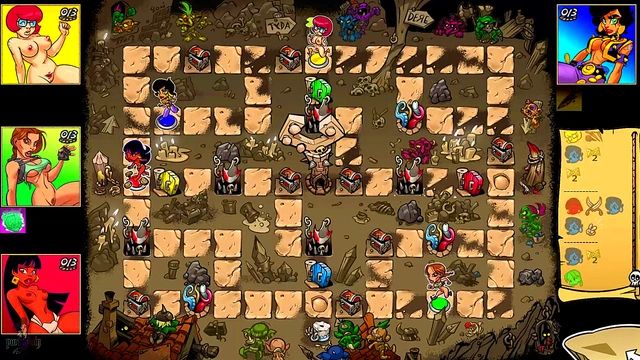 Blonde & Redhead Heroines Seduce Goblins for Kinky Cartoon Action