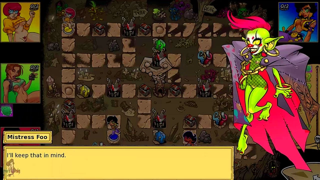 Blonde & Redhead Heroines Seduce Goblins for Kinky Cartoon Action