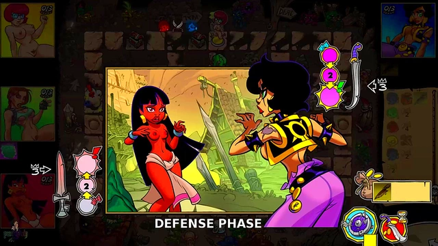 Blonde & Redhead Heroines Seduce Goblins for Kinky Cartoon Action