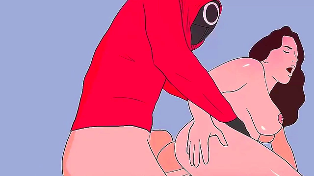 Masked Players Engage in Erotic Squid Game Anime Adventure