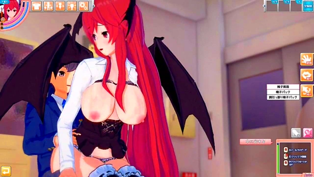 Big-Breasted Touhou Devil Gets Hand Job & Blowjob in Eroge Koikatsu! 3D Hentai