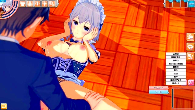 Sakuya Izayoi Rubs Her Massive Tits While Giving A Sensual Blowjob In Eroge Koikatsu!