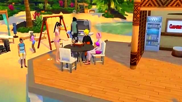 Hinata Cheats With Teacher On Beach While Naruto Listens To Her Screams Of Pleasure