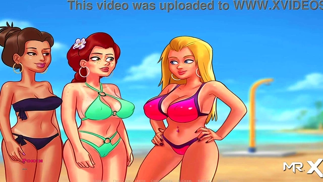 Hentai Cartoon Girl Shows Off Big Ass And Boobs In Summertime Saga Public Scene