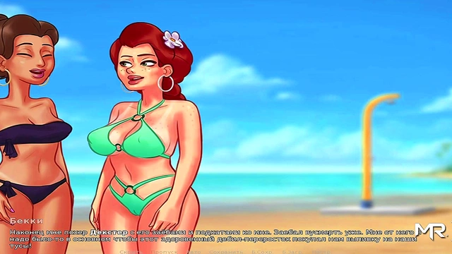 Hentai Cartoon Girl Shows Off Big Ass And Boobs In Summertime Saga Public Scene