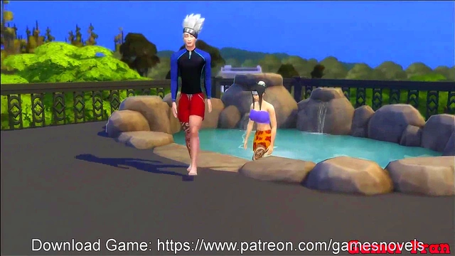 Kakashi Fucks Haku Hard in Sauna for Intense Naruto Hentai Anal Action