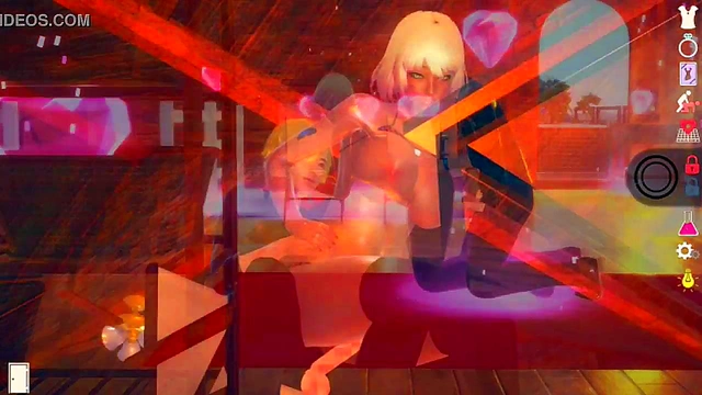 Blonde Big-Breasted Gal Seduces in Uninhabited Island Life System Eroge