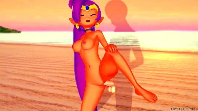 Shante Gets Doggy Style Creampie & Mouthful On Public Beach Anime Adventure