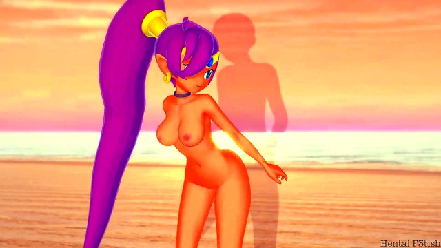 Shante Gets Doggy Style Creampie & Mouthful On Public Beach Anime Adventure