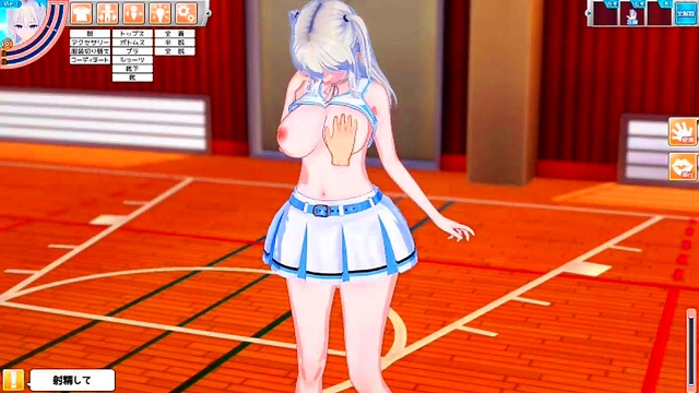 Mysterious JK Risa Rubs Huge Tits & Gives Hand Job in KOIKATSU! Eroge Anime