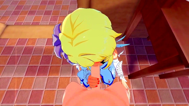 Lumine Gives Intense Handjob & Blowjob to Razor in Genshin Impact Hentai