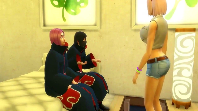 Sakura & Konan’s Milky Threesome Adventure in Naruto Hentai