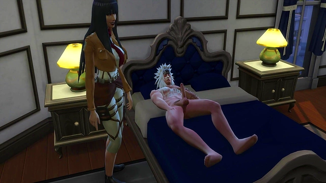 Seduced by Students – Jiraiya's Rough Anal Threesome With Big-Titted Wives