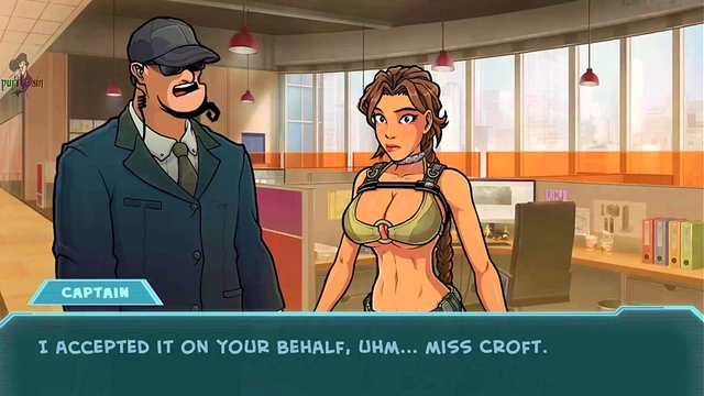 Lara Croft & Disney Princesses Moan With Big Tits In Anime Porn Game Adventure