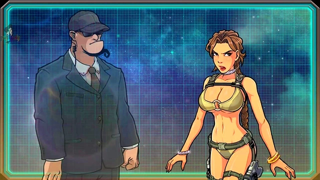 Lara Croft & Disney Princesses Moan With Big Tits In Anime Porn Game Adventure