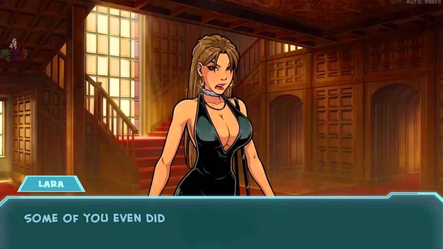 Lara Croft & Disney Princesses Moan With Big Tits In Anime Porn Game Adventure
