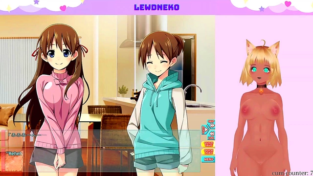 Lewd VTuber With Big Tits Masturbates While Playing Go Go Nippon Live