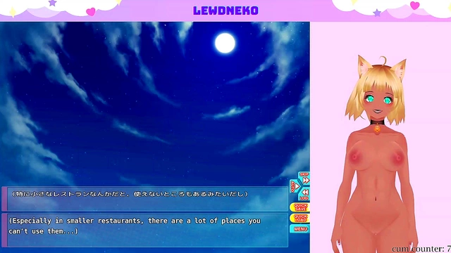 Lewd VTuber With Big Tits Masturbates While Playing Go Go Nippon Live