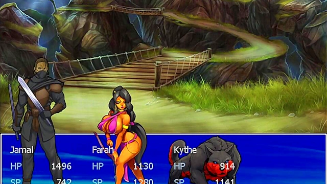 Huge-Busted Gamer Jamal Laquari Fucks Farah in Legend of Queen Opala Walkthrough