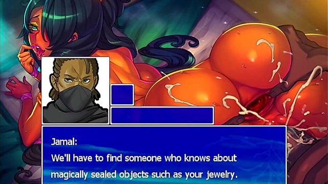 Huge-Busted Gamer Jamal Laquari Fucks Farah in Legend of Queen Opala Walkthrough