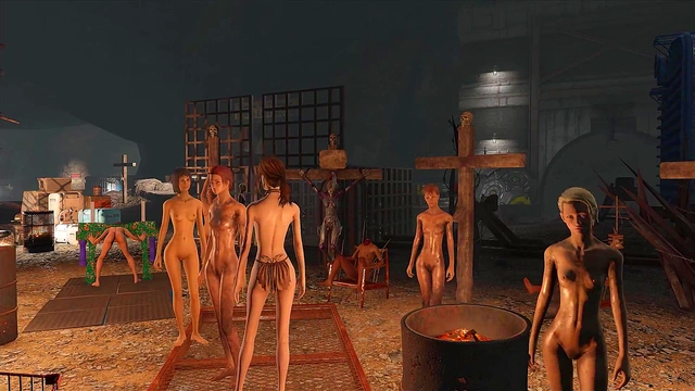 Sexy Fallout 4 Slave Endures BDSM Bondage & Punishment In AnimeFashion Style