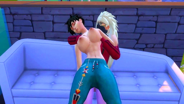 Madara Challenges Videl in Naruto Hentai for Steamy Garment-Ripping Fun