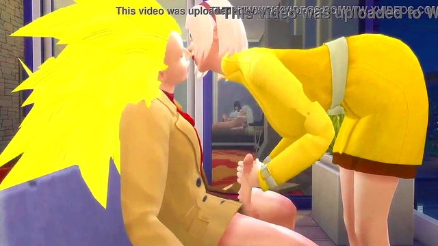 Radi Fucks Naruto's Wife Sakura On The Table After Drinks In Naughty Anal Scene