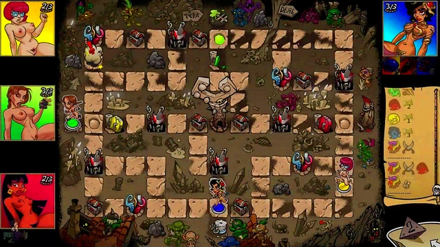 Sexy Brunette & Redhead Take On Goblin's Curse in Hot Anime Adventure