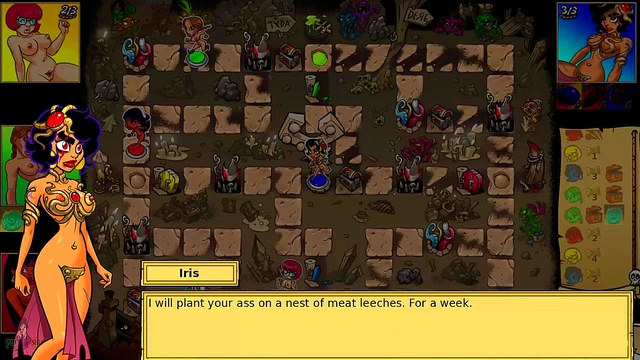 Sexy Brunette & Redhead Take On Goblin's Curse in Hot Anime Adventure