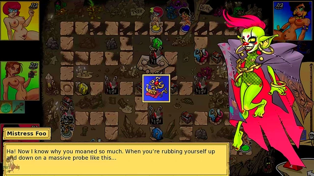 Sexy Brunette & Redhead Take On Goblin's Curse in Hot Anime Adventure