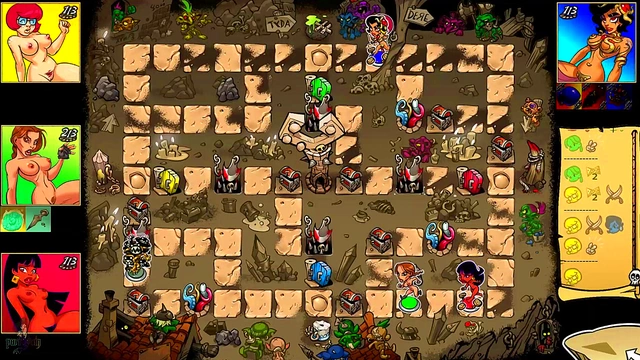 Sexy Brunette & Redhead Take On Goblin's Curse in Hot Anime Adventure