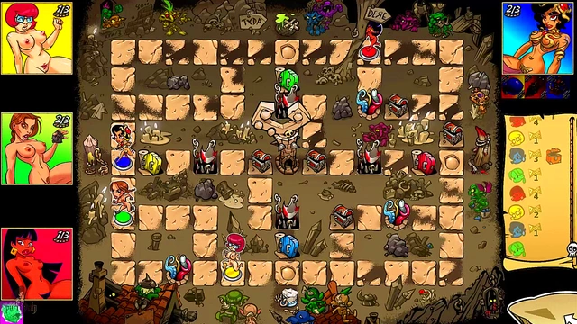 Sexy Brunette & Redhead Take On Goblin's Curse in Hot Anime Adventure