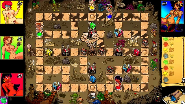 Sexy Brunette & Redhead Take On Goblin's Curse in Hot Anime Adventure