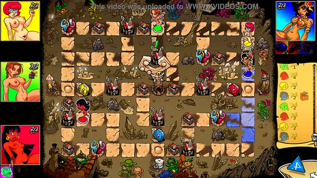 Sexy Brunette & Redhead Take On Goblin's Curse in Hot Anime Adventure