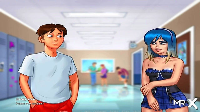 Teen Anime Babe Gives Blowjob Before Uncensored Summertime Saga Pussy Play