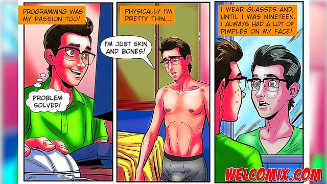 Nerd Stallion Fucks Two Hot Babes In Steamy Hentai Comic Adventure